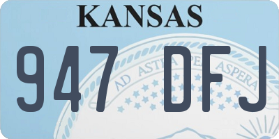 KS license plate 947DFJ