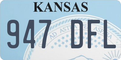 KS license plate 947DFL