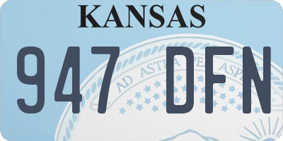 KS license plate 947DFN