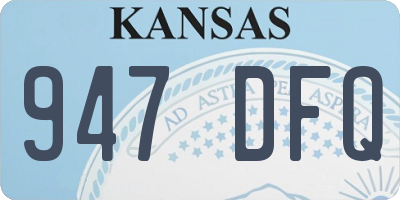 KS license plate 947DFQ