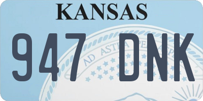 KS license plate 947DNK