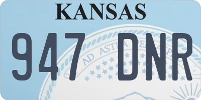KS license plate 947DNR