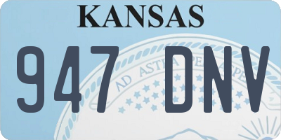 KS license plate 947DNV