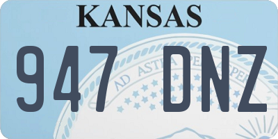 KS license plate 947DNZ