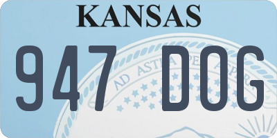 KS license plate 947DOG