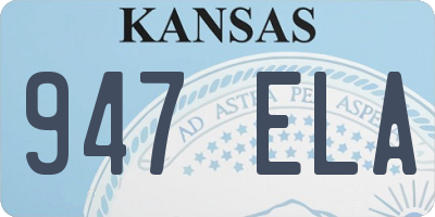 KS license plate 947ELA