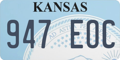 KS license plate 947EOC