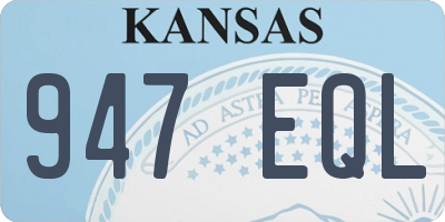 KS license plate 947EQL