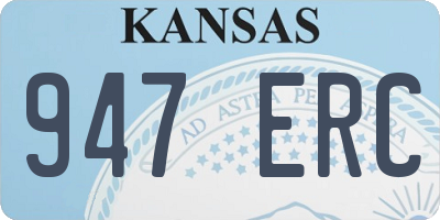 KS license plate 947ERC