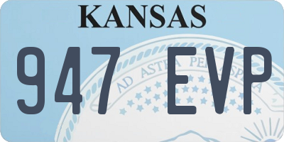 KS license plate 947EVP