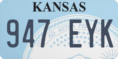 KS license plate 947EYK
