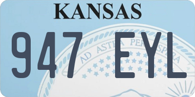KS license plate 947EYL