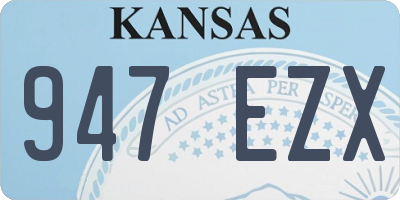 KS license plate 947EZX