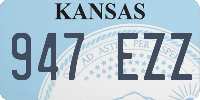 KS license plate 947EZZ