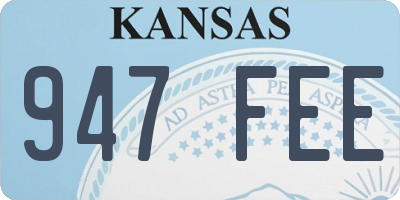 KS license plate 947FEE