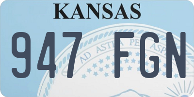 KS license plate 947FGN