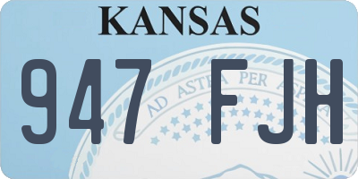 KS license plate 947FJH