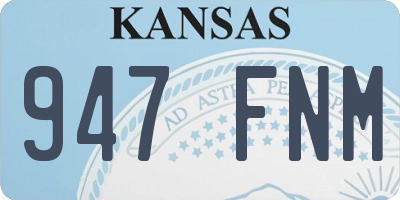 KS license plate 947FNM