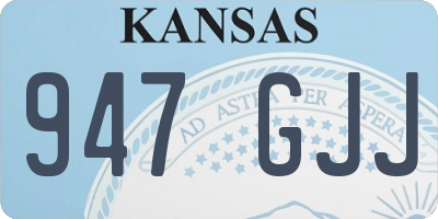 KS license plate 947GJJ