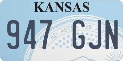 KS license plate 947GJN