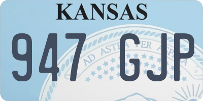 KS license plate 947GJP