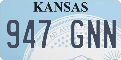 KS license plate 947GNN