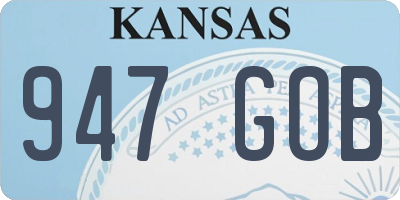 KS license plate 947GOB