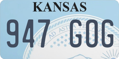 KS license plate 947GOG