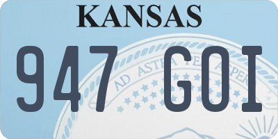 KS license plate 947GOI