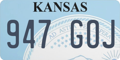 KS license plate 947GOJ