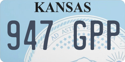KS license plate 947GPP