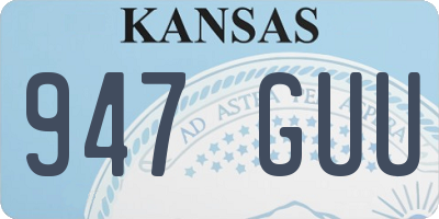 KS license plate 947GUU