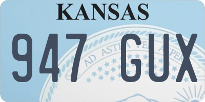 KS license plate 947GUX