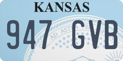 KS license plate 947GVB