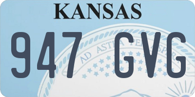 KS license plate 947GVG