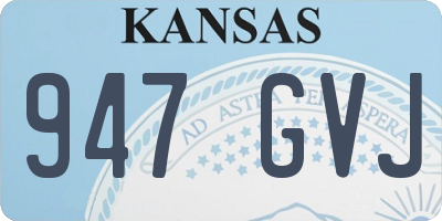 KS license plate 947GVJ
