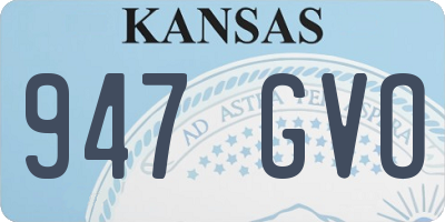KS license plate 947GVO