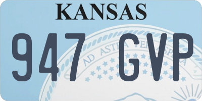 KS license plate 947GVP