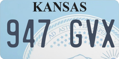 KS license plate 947GVX