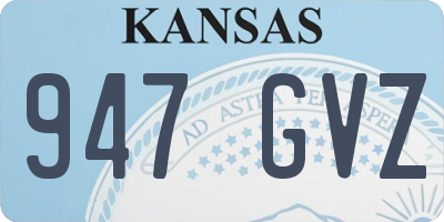 KS license plate 947GVZ