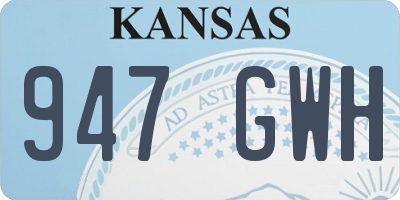 KS license plate 947GWH