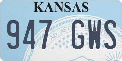 KS license plate 947GWS