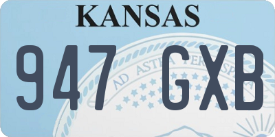 KS license plate 947GXB