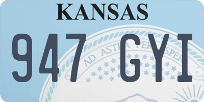 KS license plate 947GYI