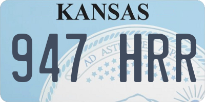 KS license plate 947HRR