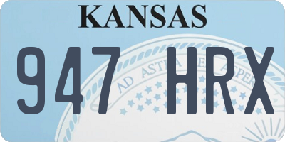 KS license plate 947HRX