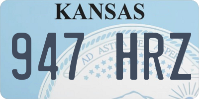 KS license plate 947HRZ