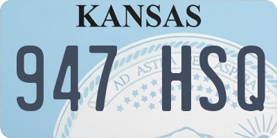 KS license plate 947HSQ
