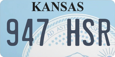KS license plate 947HSR