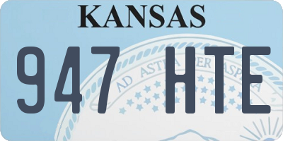 KS license plate 947HTE